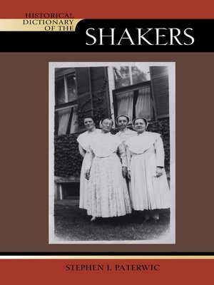 cover image of Historical Dictionary of the Shakers